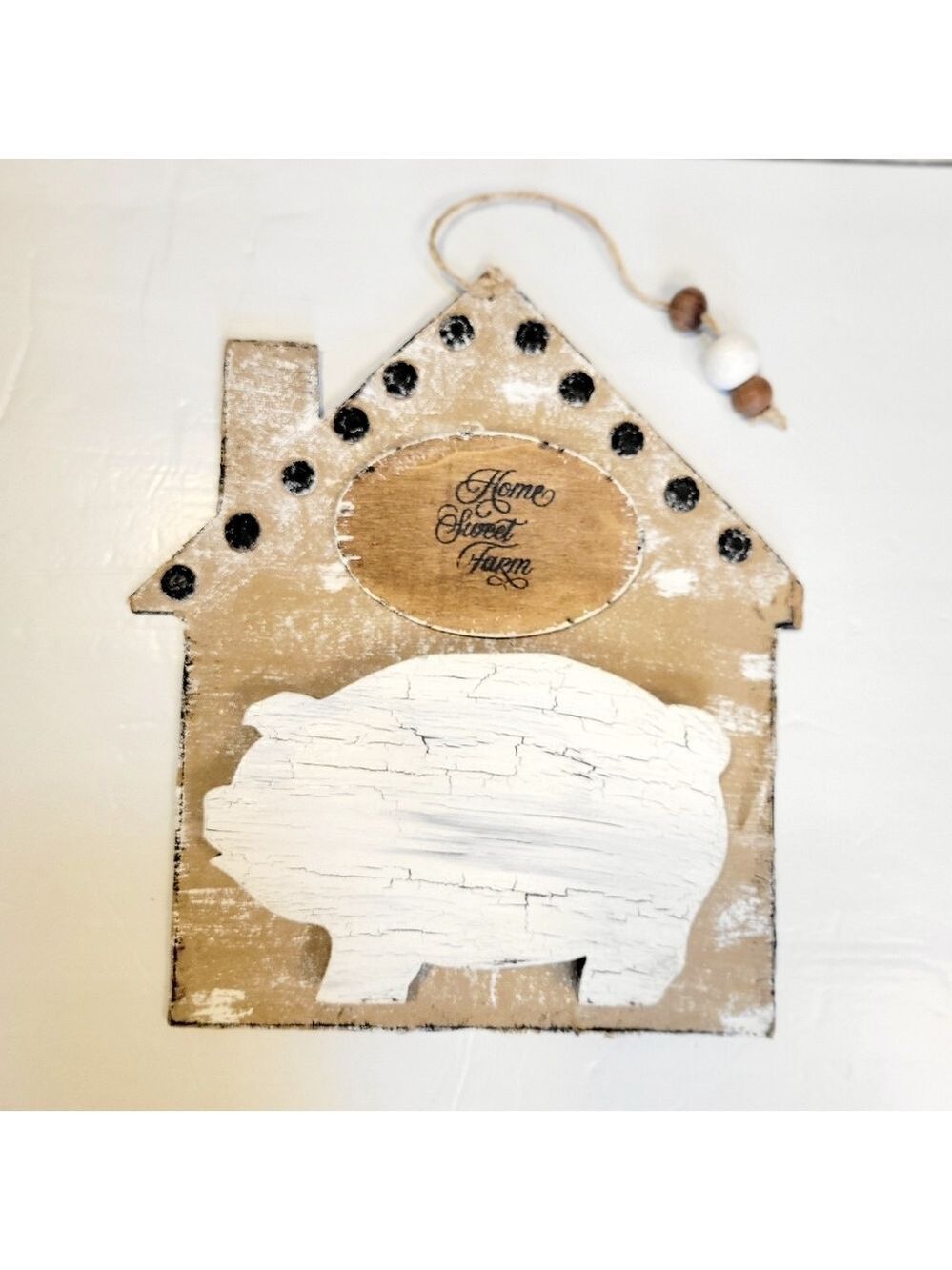 Farmhouse Pig Design Double Sided Wall Decor Rustic